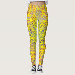 Gecontroleerd Net patroon 01 BYellow BG Leggings