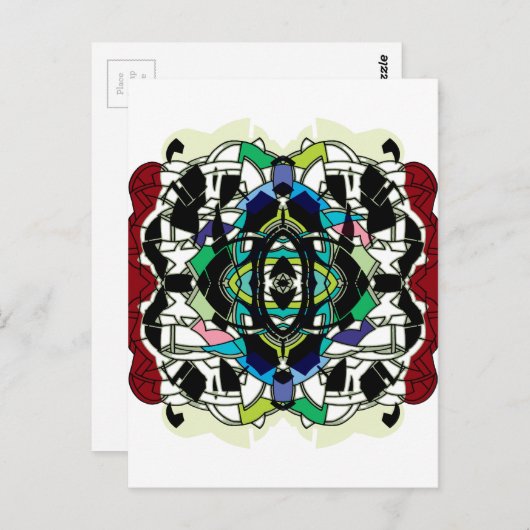 Gecontroleerd ontwerp briefkaart (Voorkant / Achterkant)