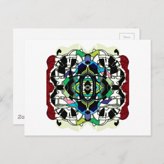 Gecontroleerd ontwerp briefkaart (Voorkant / Achterkant)