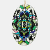 Gecontroleerd ontwerp keramisch ornament (Links)