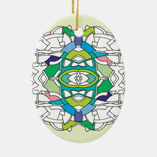 Gecontroleerd ontwerp keramisch ornament (Achterkant)