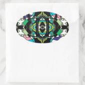 Gecontroleerd ontwerp ovale sticker (Tas)