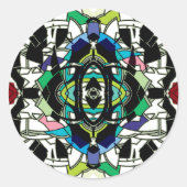 Gecontroleerd ontwerp ronde sticker (Voorkant)