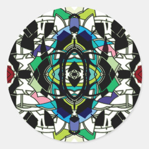 Gecontroleerd ontwerp ronde sticker