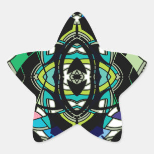 Gecontroleerd ontwerp ster sticker