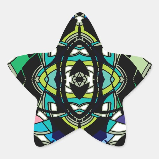 Gecontroleerd ontwerp ster sticker (Voorkant)