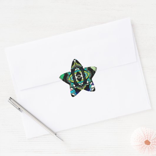 Gecontroleerd ontwerp ster sticker (Envelop)