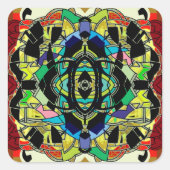 Gecontroleerd ontwerp vierkante sticker (Voorkant)