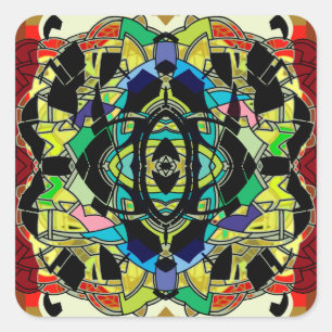 Gecontroleerd ontwerp vierkante sticker