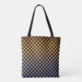 Gecontroleerd Oranje en Paars zonnemonogram Tote Bag (Achterkant)