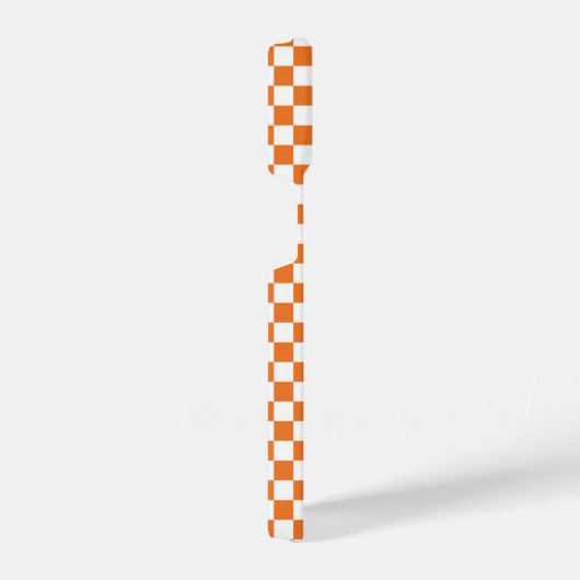 Gecontroleerd Oranje en wit iPhone Hoesje (Rechterkant)