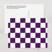 Gecontroleerd Paars en wit Briefkaart (Voorkant / Achterkant)