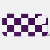 Gecontroleerd Paars en wit Case-Mate iPhone Case (Achterkant (horizontaal))