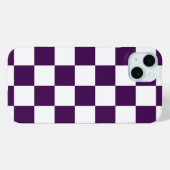 Gecontroleerd Paars en wit Case-Mate iPhone Case (Achterkant (horizontaal))