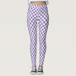 Gecontroleerd Paars en wit Leggings<br><div class="desc">Paarse en witte Leggings</div>
