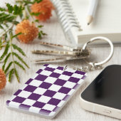 Gecontroleerd Paars en wit Sleutelhanger (Voorkant Rechts)