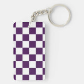 Gecontroleerd Paars en wit Sleutelhanger (achterkant)