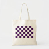 Gecontroleerd Paars en wit Tote Bag (Voorkant)