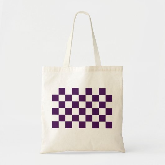 Gecontroleerd Paars en wit Tote Bag (Voorkant)