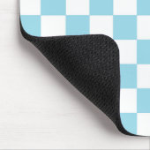 Gecontroleerd pastblauw en wit muismat (Hoek)