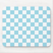 Gecontroleerd pastblauw en wit muismat (Voorkant)