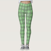 Gecontroleerd patchpatroon 01 w LGreen BG Leggings (Voorkant)