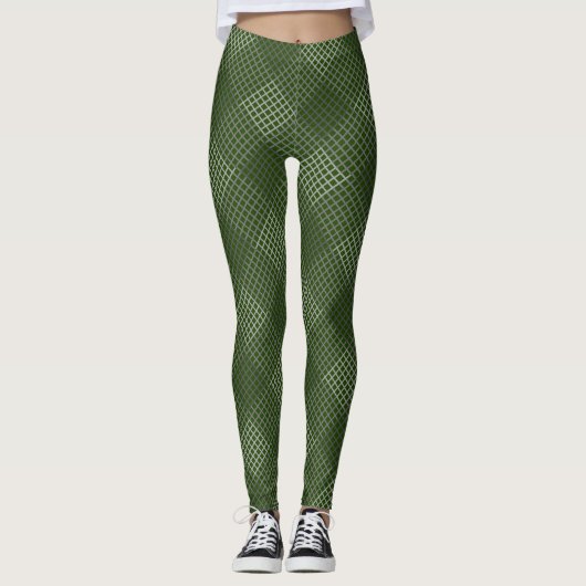 Gecontroleerd patroon diagonaal 2 tonen door DGree Leggings (Voorkant)