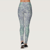 Gecontroleerd patroon kleine groene stroming Offwh Leggings (Achterkant)