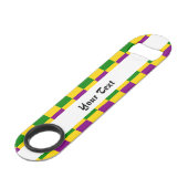 Gecontroleerd patroon Mardi gras Speed Flessenopener (Voorkant Gekanteld)
