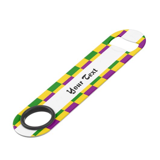 Gecontroleerd patroon Mardi gras Speed Flessenopener (Voorkant Gekanteld)