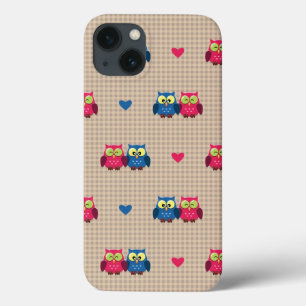 Gecontroleerd patroon met liefdesuilen Case-Mate iPhone case