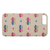 Gecontroleerd patroon met liefdesuilen Case-Mate iPhone case (Achterkant (Horizontaal))