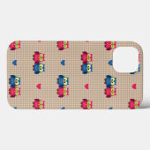 Gecontroleerd patroon met liefdesuilen Case-Mate iPhone case (Achterkant (horizontaal))