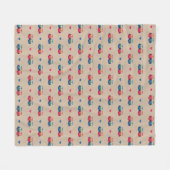 Gecontroleerd patroon met liefdesuilen fleece deken (Voorkant (Horizontaal))