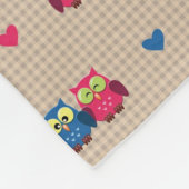 Gecontroleerd patroon met liefdesuilen fleece deken (Hoek)