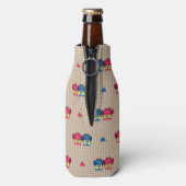 Gecontroleerd patroon met liefdesuilen flesjeskoeler (Fles Achterkant)