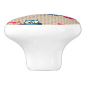 Gecontroleerd patroon met liefdesuilen keramische knop (Zijkant)