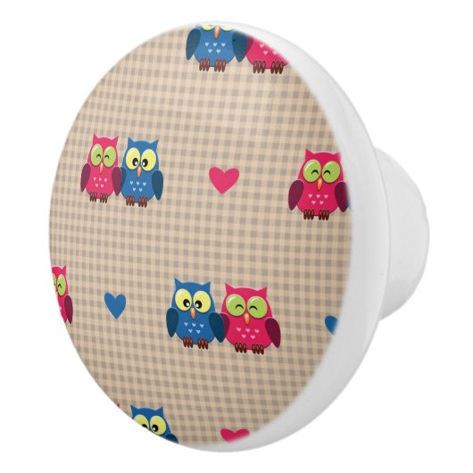 Gecontroleerd patroon met liefdesuilen keramische knop (Rechts)