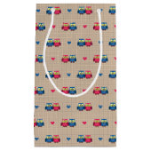 Gecontroleerd patroon met liefdesuilen klein cadeauzakje (Voorkant)