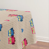 Gecontroleerd patroon met liefdesuilen tafelkleed (Voorbeeld)