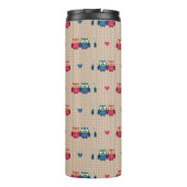 Gecontroleerd patroon met liefdesuilen thermosbeker (Achterkant)