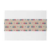 Gecontroleerd patroon met liefdesuilen uitnodigingen wikkel (Achterkant Voorbeeld)