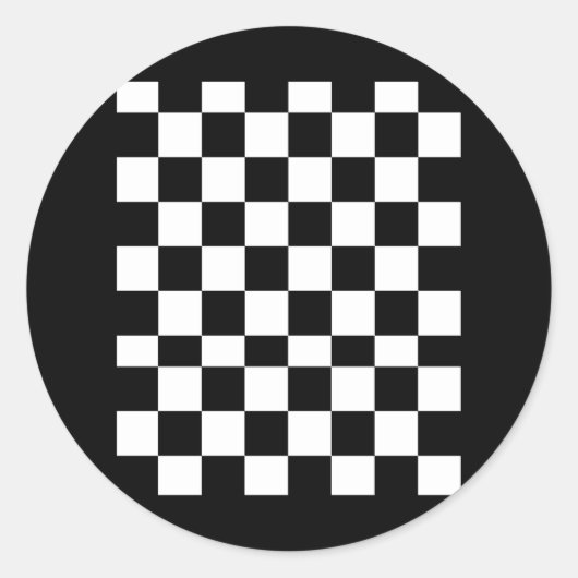 Gecontroleerd patroon van herhaalde kaas en cheque ronde sticker (Voorkant)