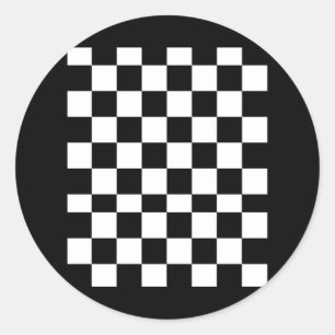 Gecontroleerd patroon van herhaalde kaas en cheque ronde sticker