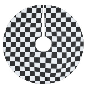 Gecontroleerd patroon voor zwart-wit Retro Kerstboom Rok
