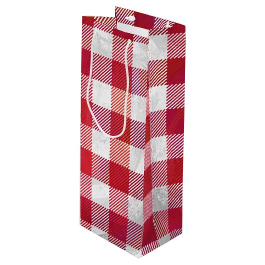Gecontroleerd Plays Red en White Wijn Cadeautas (Voorkant Gekanteld)
