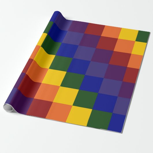 Gecontroleerd regenboogverpakkingpapier cadeaupapier (Uitgerold)