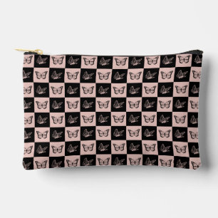 Gecontroleerd roleerd roze en zwart vlinderpatroon etui