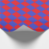 Gecontroleerd rood en blauw cadeaupapier (Hoek)