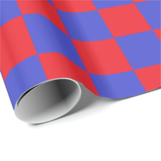 Gecontroleerd rood en blauw cadeaupapier (Rol Hoek)